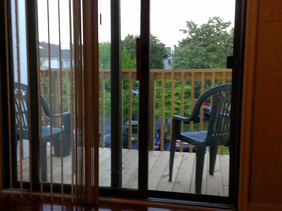 New deck with sliding doors