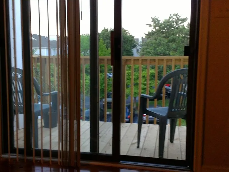 New deck with sliding doors