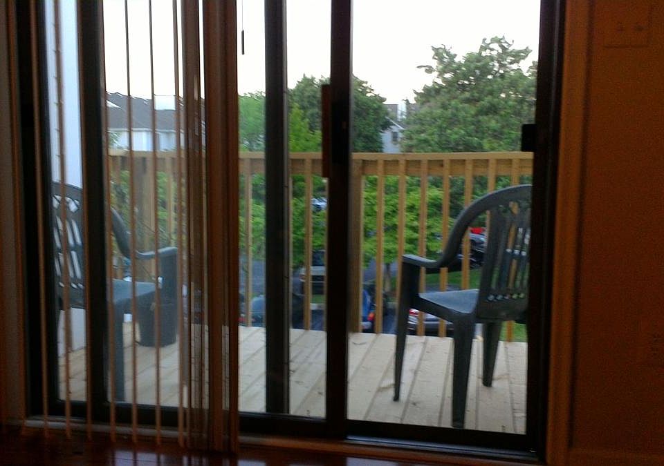 New deck with sliding doors