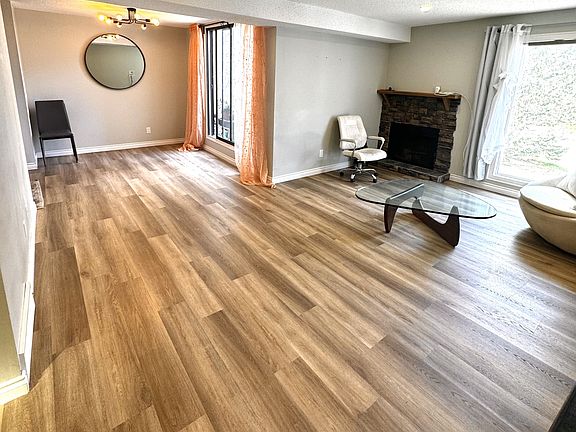 Living room opens to the dining room.