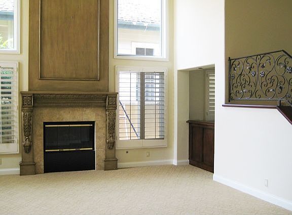 Living room with fireplace