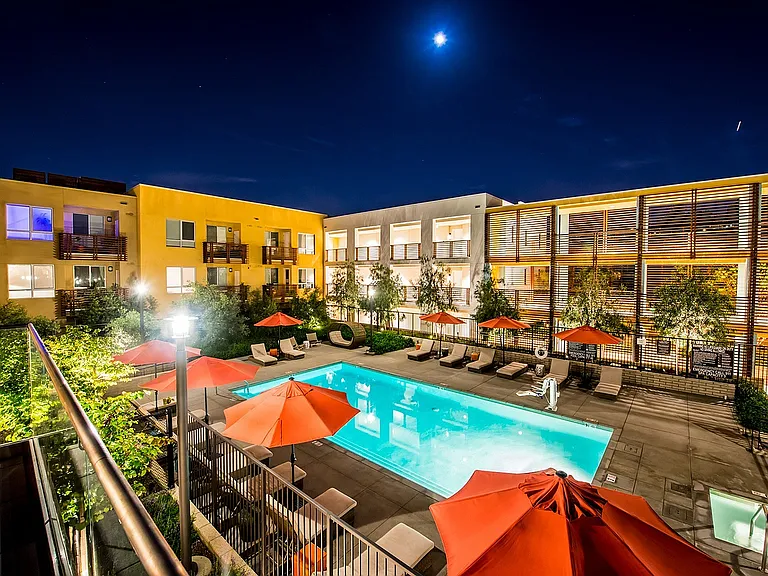 Runway Playa Vista Pool Night