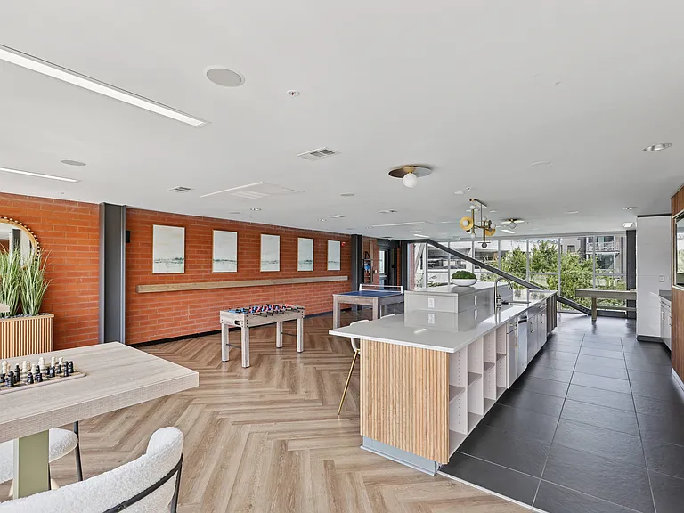 Clubroom with kitchen area