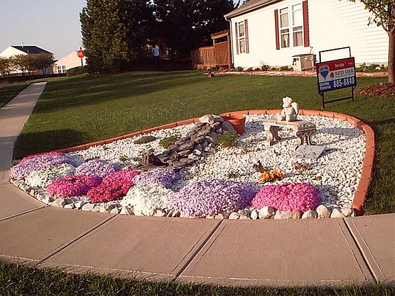 Closeup of landscaping