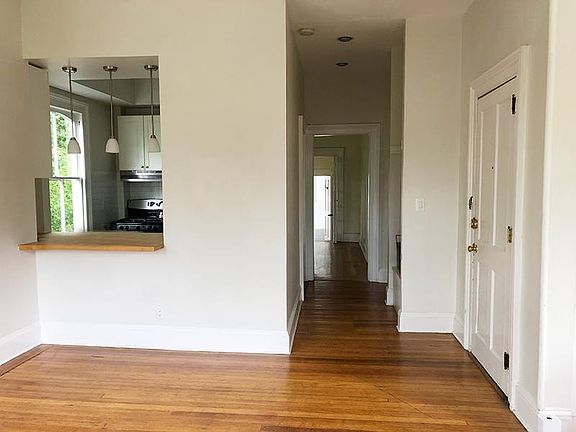 floor thru view from living room, south-facing