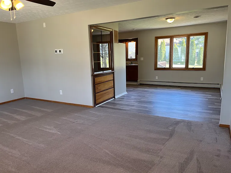 Living room to kitchen view
