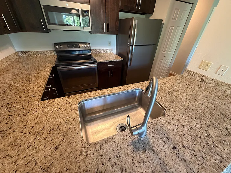 large stainless steel sink