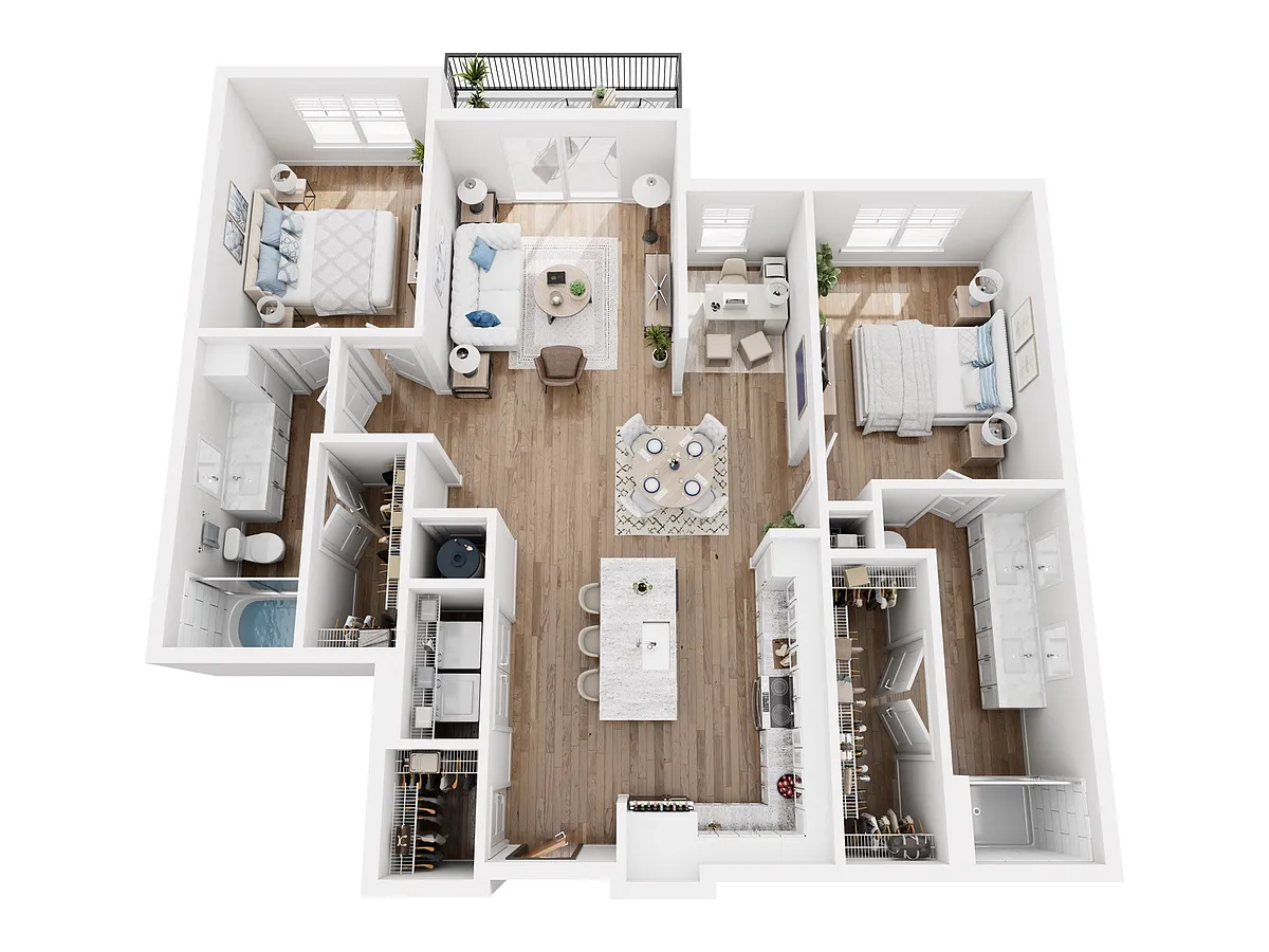 Floor plan Pearl plus Balcony and XL Living Room
