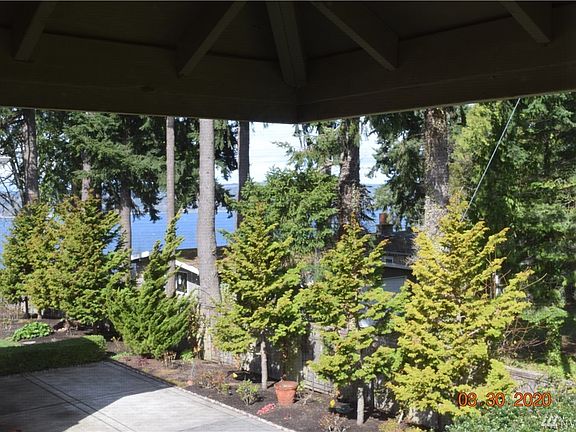 An almost awesome Puget Sound view through some Evergreen trees.  (far enough away and sheltered enough to avoid that nasty salt spray on your windows!)