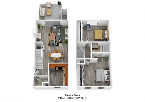 Floor plan The Myrtlewood Townhome