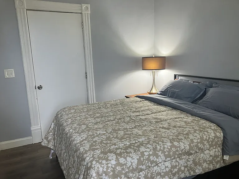 Bedroom 2 with new queen bed and comforter