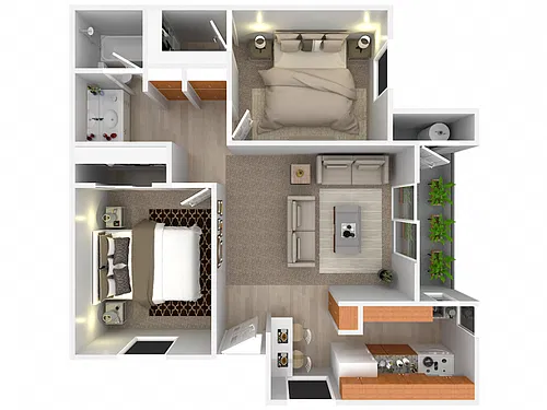 Floor plan 2x1 Renovated