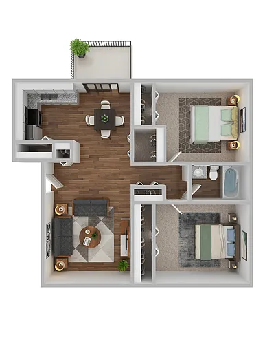 Floor plan 2 Bedroom