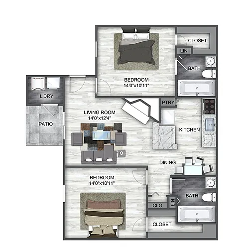 Floor plan B1 Renovated