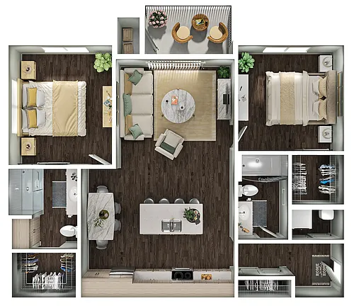 Floor plan Summit- 2BD/2BA