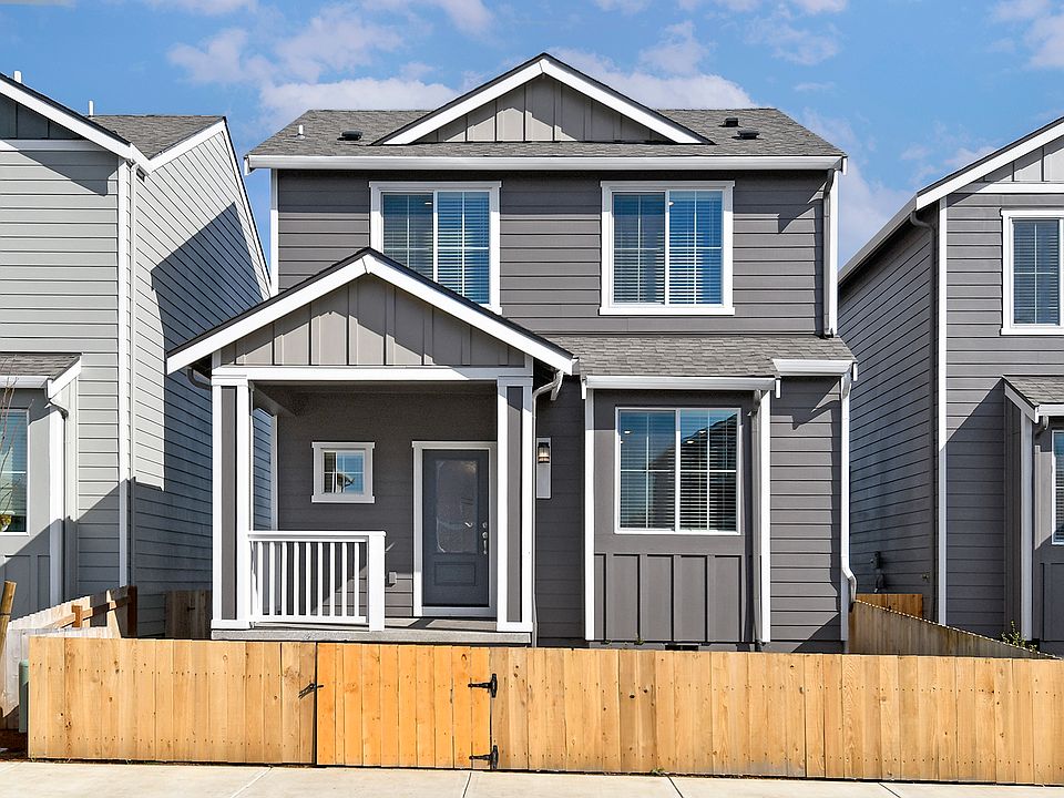 The Santiam is a beautiful two story home with siding.