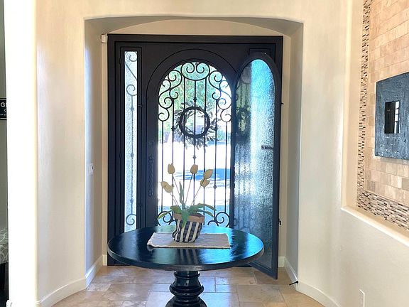 Iron front door and security screen