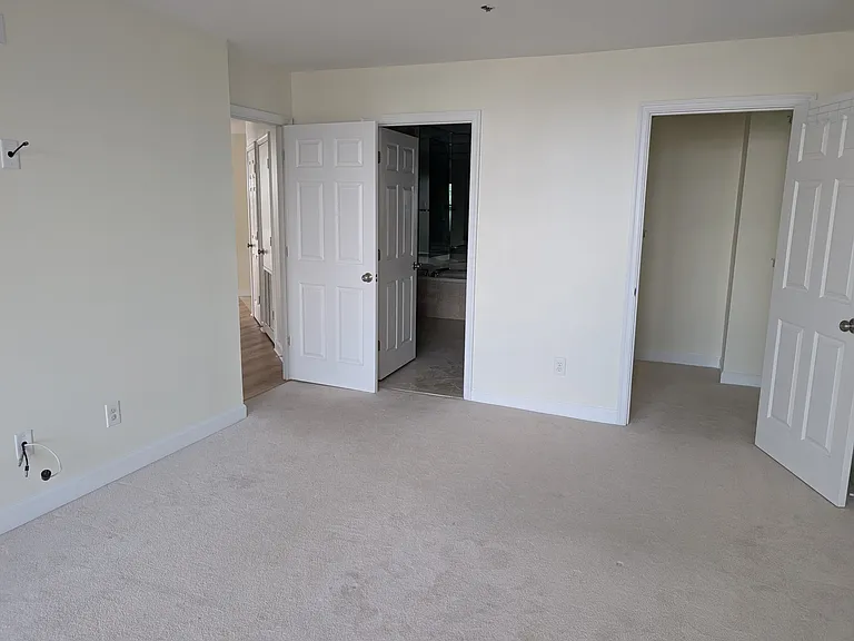 Master bedroom walk-in closet and bathroom entrance