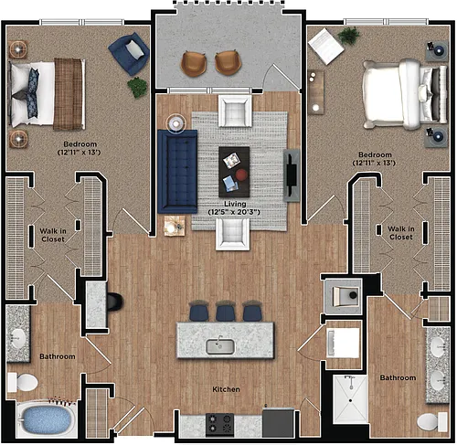 Floor plan 2B