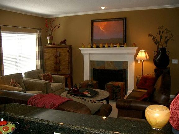 Gas fireplace.