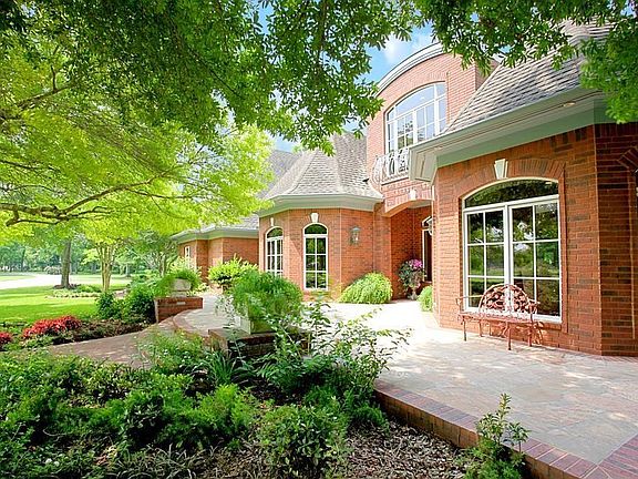 Across the front porch of the home