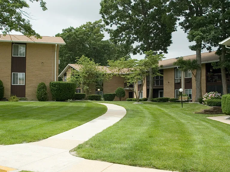 Beautifully manicured lawns