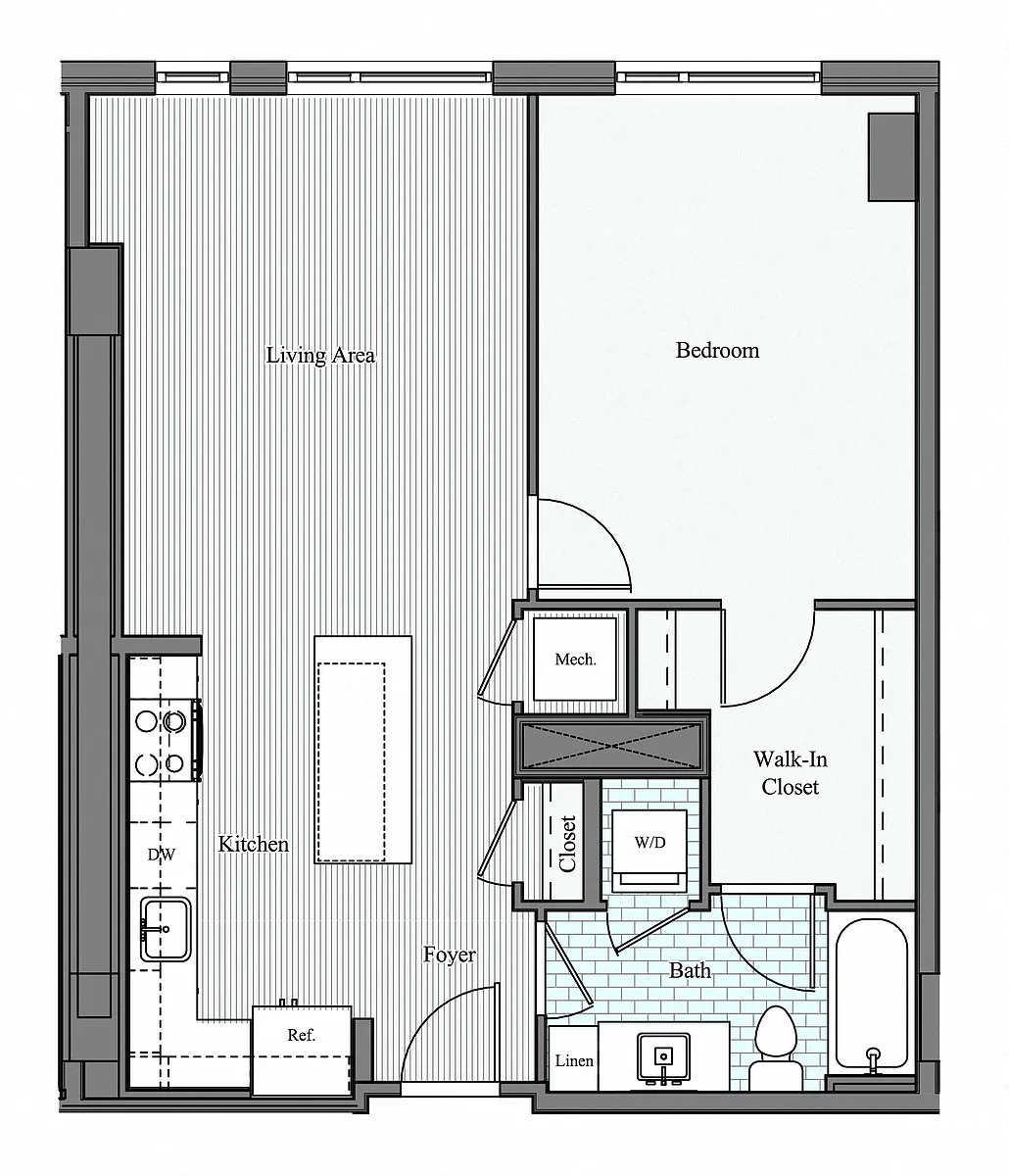 Floor plan 1 BR A