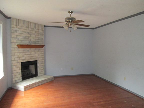 Living room with fireplace