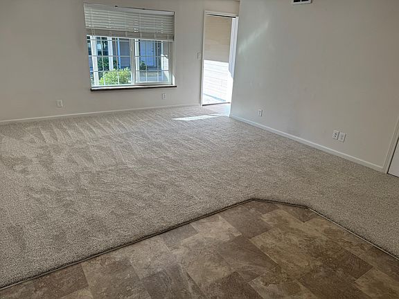 Living room with new carpet