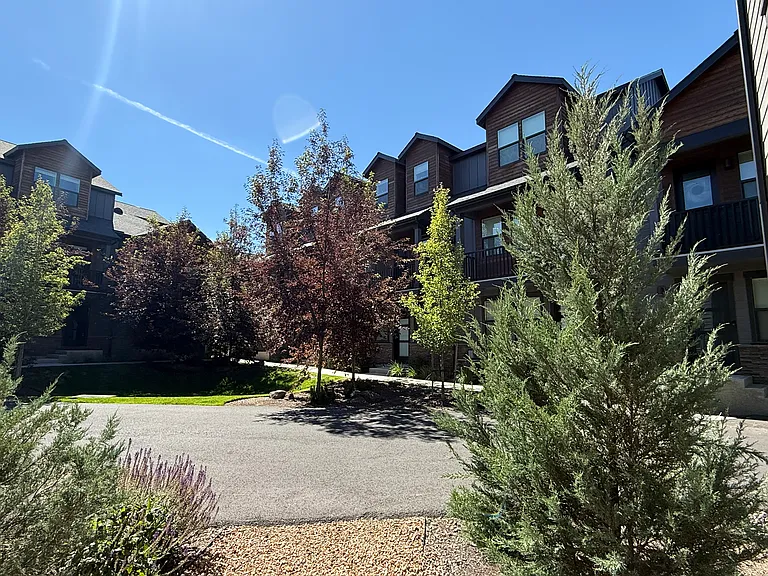 Enclosed courtyard with front entrance.