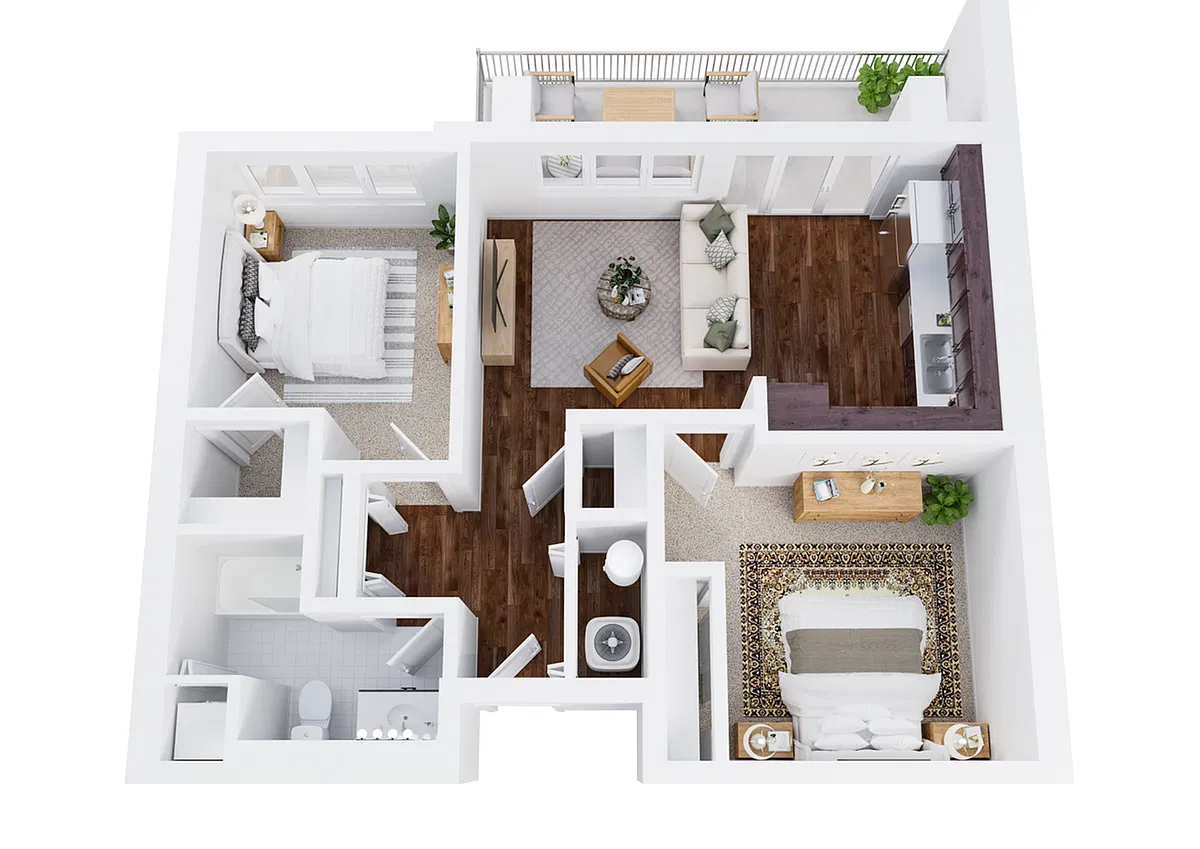 Floor plan 2x1 Balcony