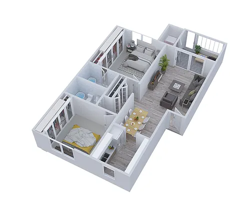Floor plan 2X2