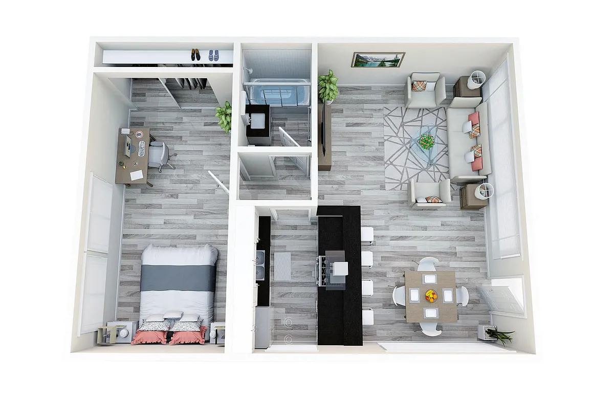 Floor plan A1-VR - 1x1