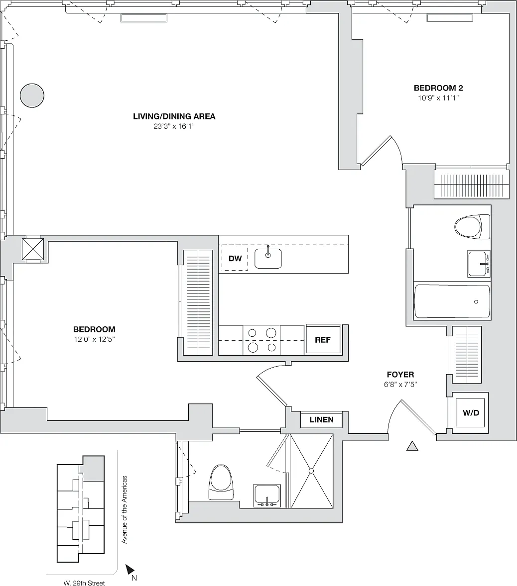 Floor plan 2 Bedroom D.2