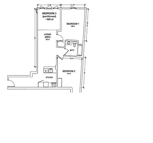 Floor plan BIG 2 Plus Bedroom Expandable 3rd Bed NOW