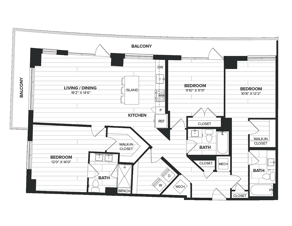 Floor plan 03BR-01