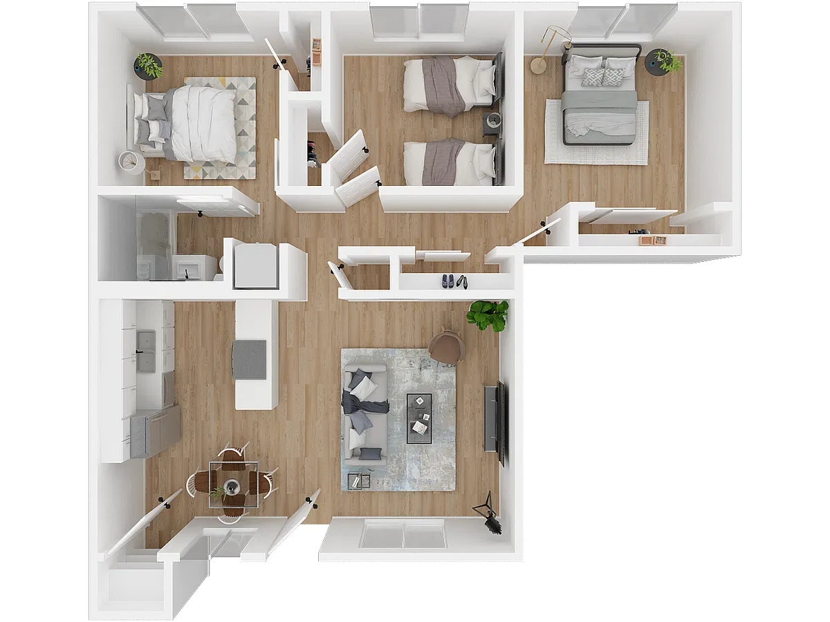 Floor plan Three Bedroom