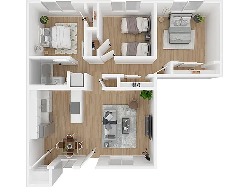 Floor plan Three Bedroom
