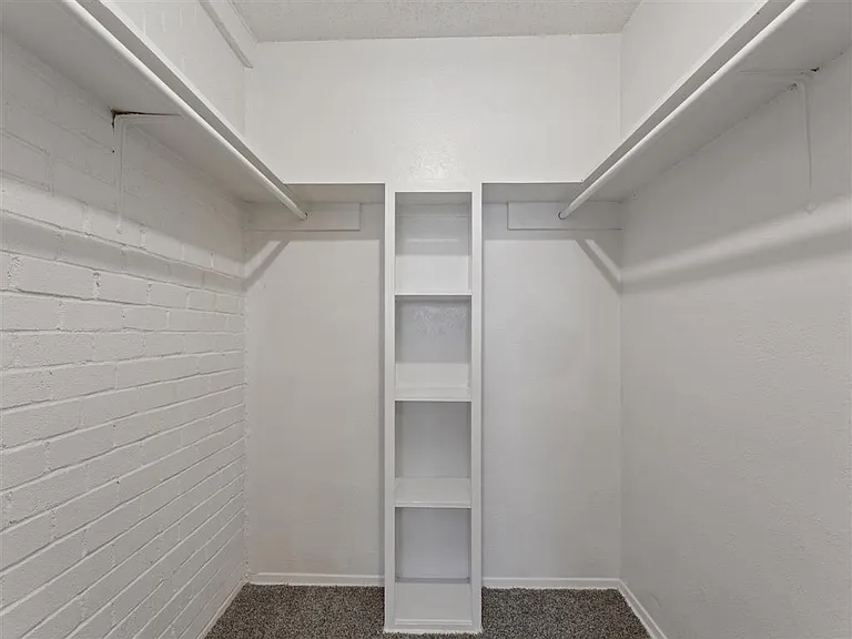 Stay organized with walk-in closets and ample storage space.