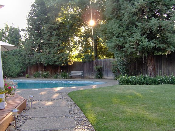 Backyard looking at pool