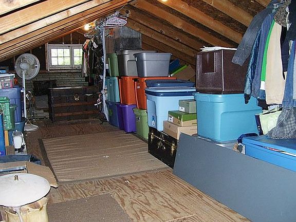 Large, Floored, Walk-Up Attic for Extra Storage