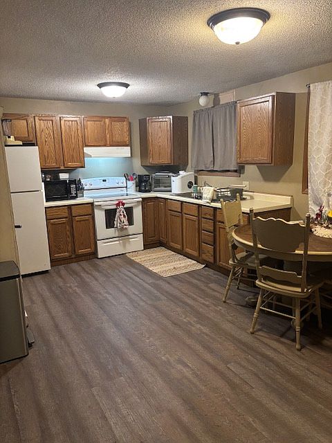 Kitchen/Dining Room with laundry in closet to the right.