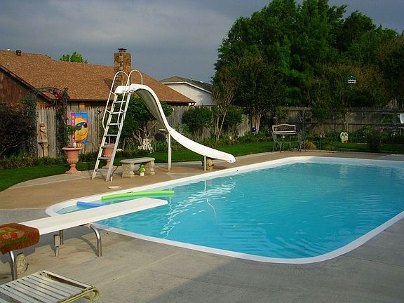 pool with slide