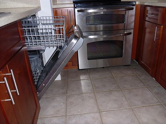 Sparkling clean kitchen with stainless steel appliances