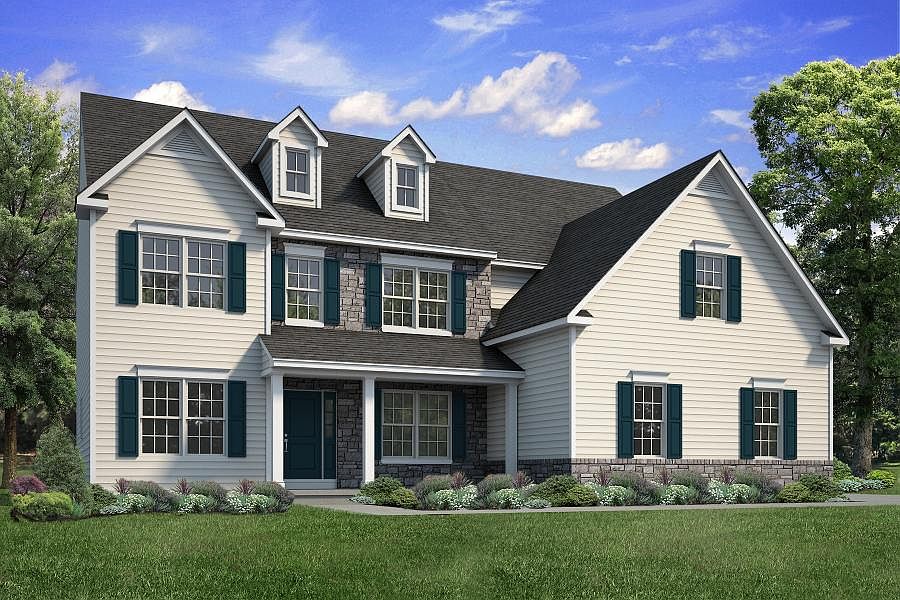 Farmhouse Elevation - Side Entry Garage