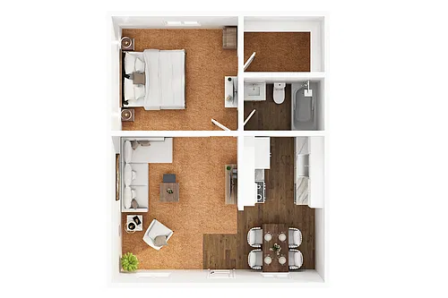 Floor plan 1X1