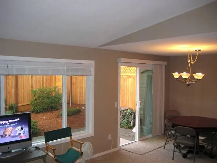 View to enclosed back yard
