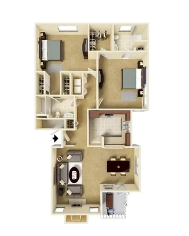 Floor plan 2X2-1124