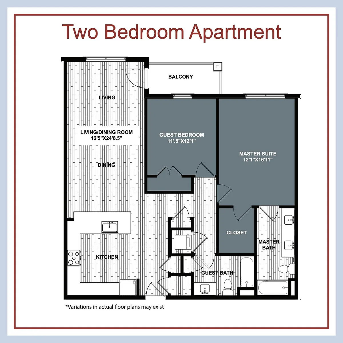 Floor plan 2 Bedroom B