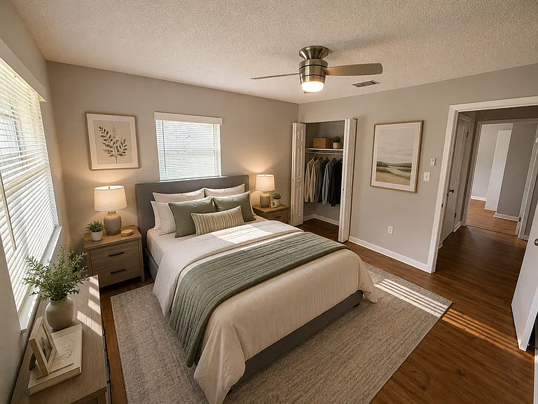 Digitally staged. Unit is rented unfurnished.